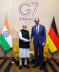 प्रधानमंत्री की जी-7 शिखर सम्मेलन के दौरान एवियन में जर्मनी गणराज्य के चांसलर से मुलाकात